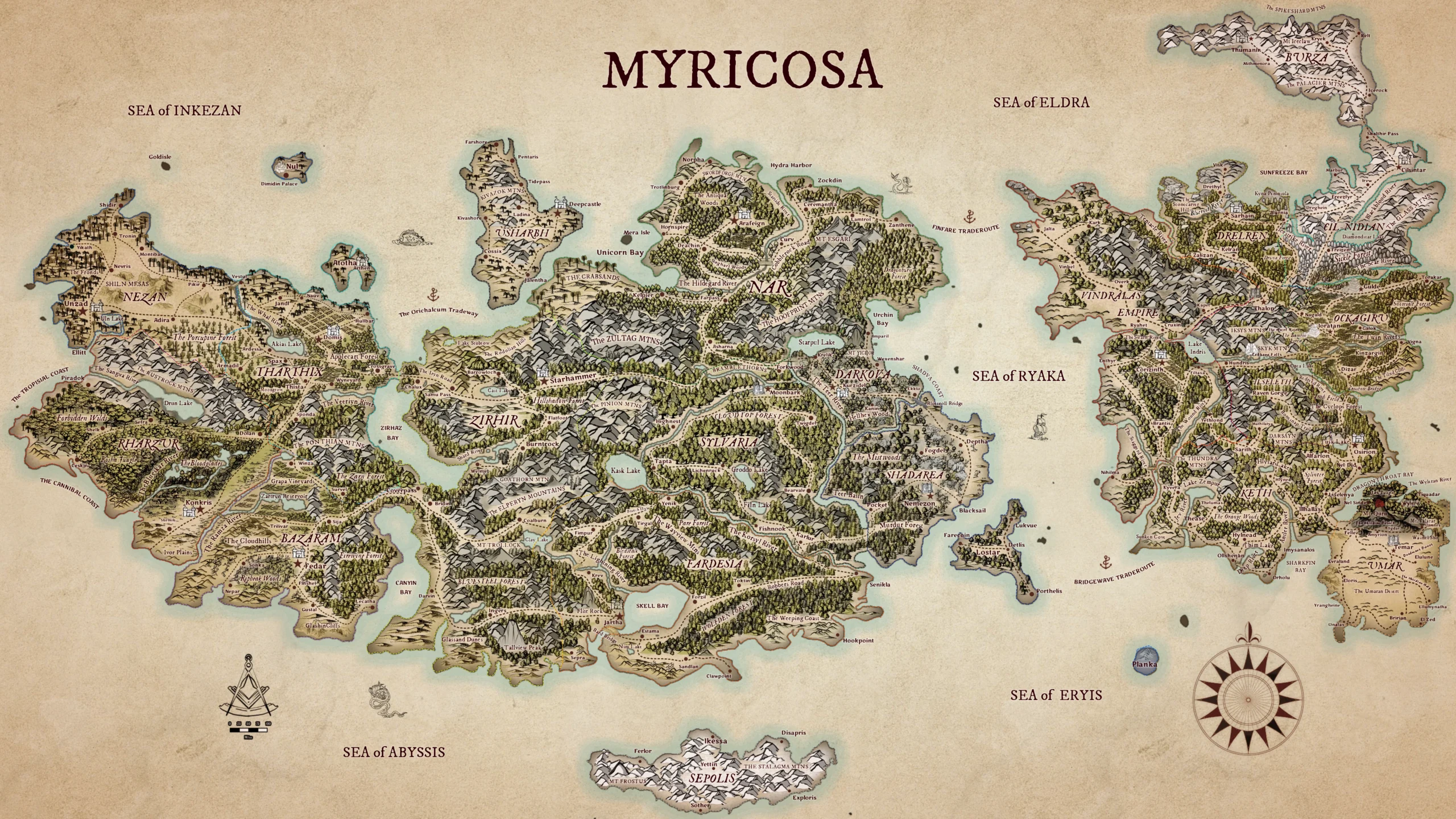 Map of Myricosa